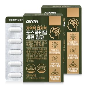 [총 2개월분]기억력 인지력 포스파티딜세린 징코 2박스/PS 은행잎추출물