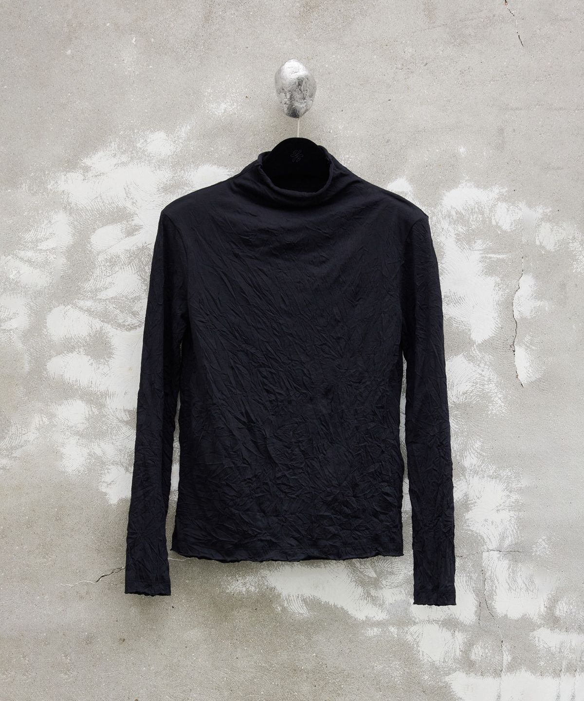 유스(YOUTH) Mock-neck Jersey Top - Black