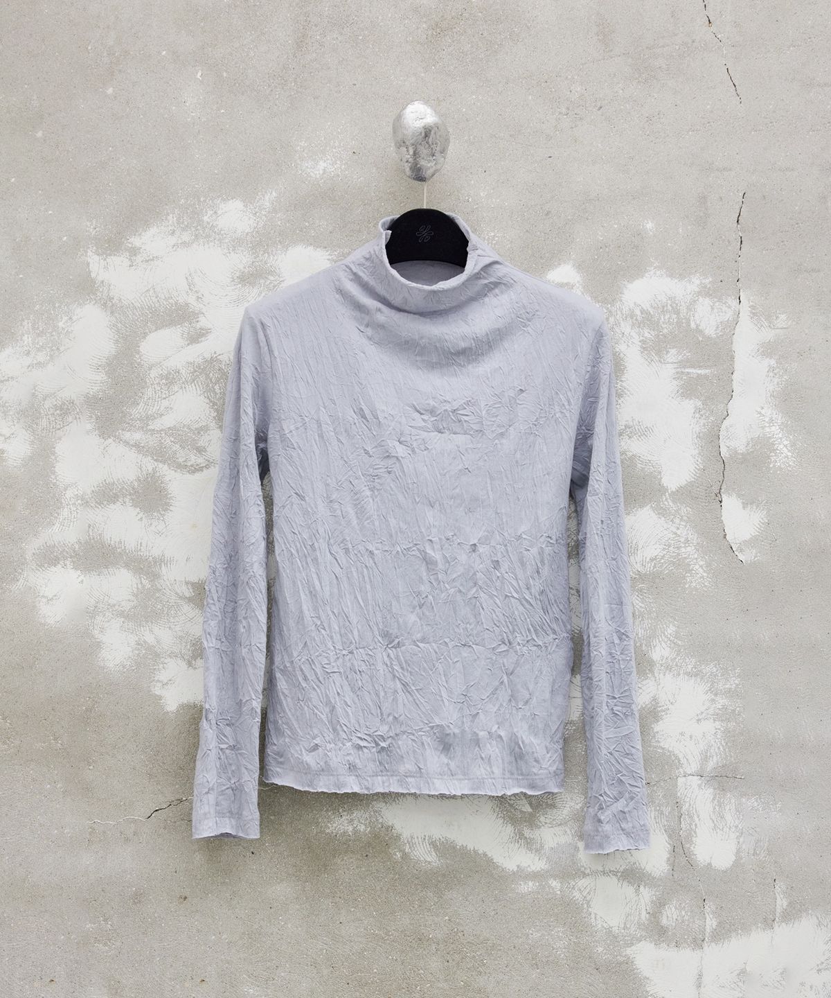 유스(YOUTH) Mock-neck Jersey Top - Light Blue
