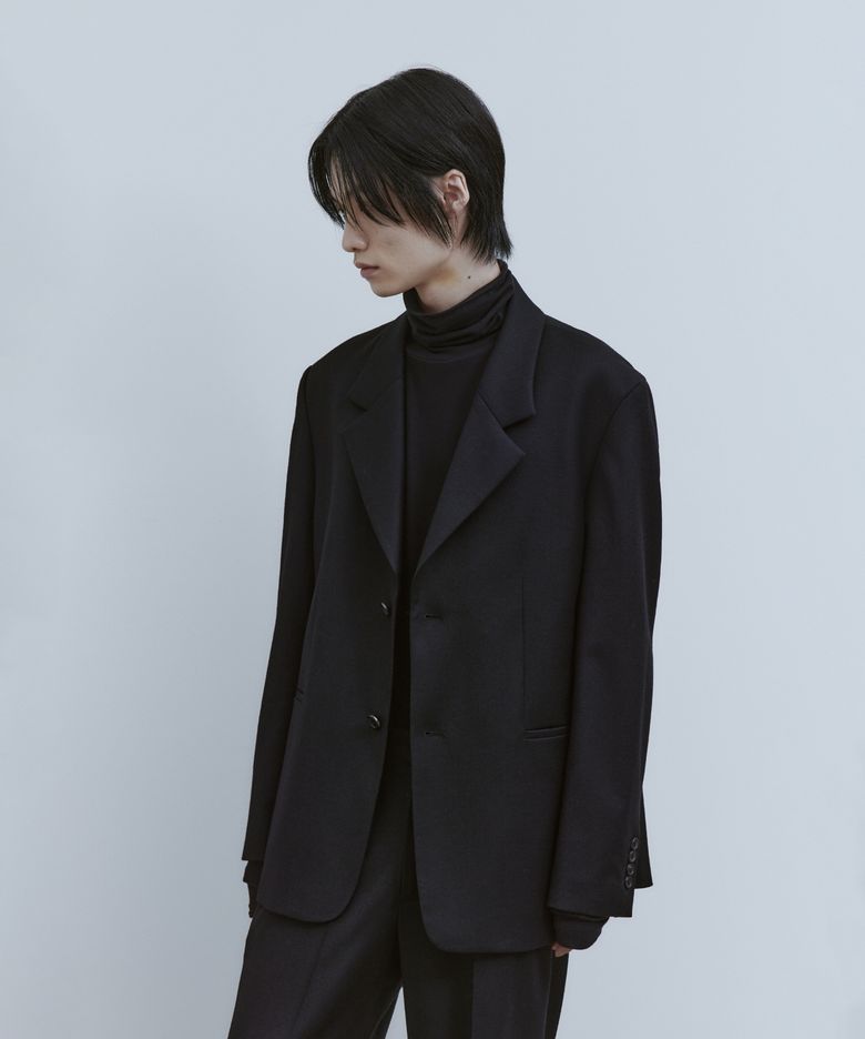 Notched Collar Jacket - Black