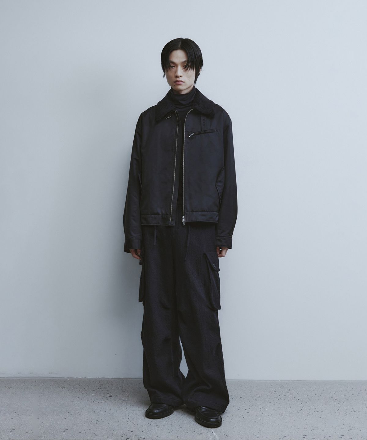 유스(YOUTH) Faux Shearing Collar Blouson - Black