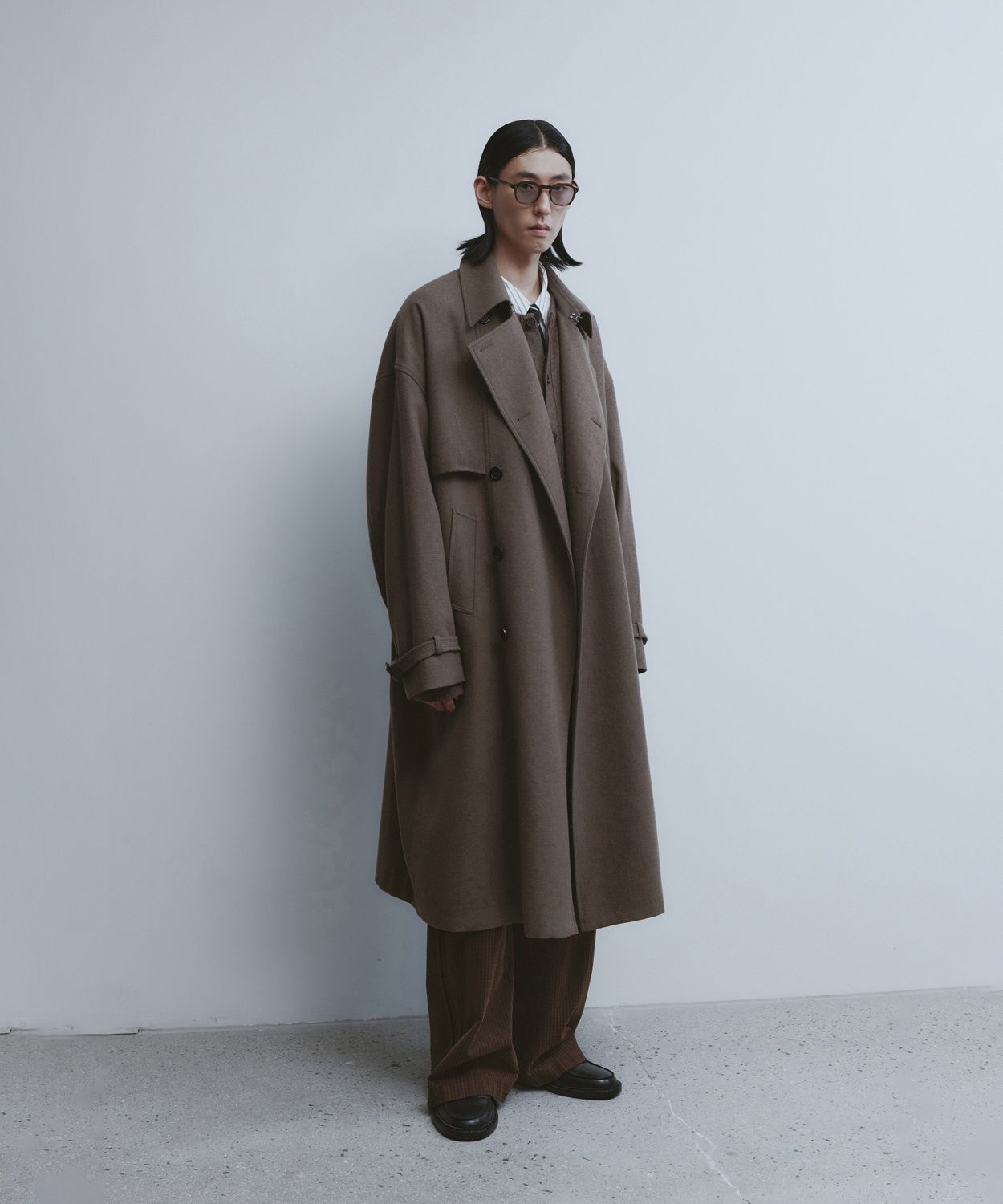 MUSINSA | YOUTH Oversized Trench Coat - Brown
