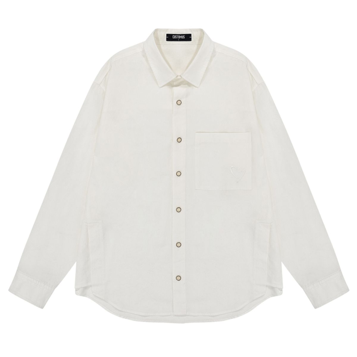 커스텀어스(CUSTOMUS) 세미 오버핏 슬릿 셔츠 CXS24FWSH808 WHI