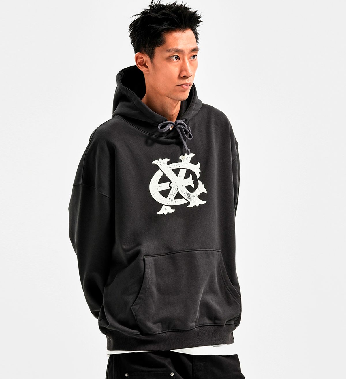 엑스트라오디너리(EXTRAORDINARY) EX SYMBOL HOODIE  CHARCOAL