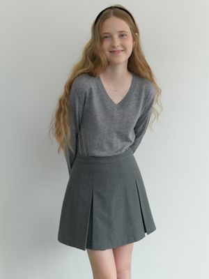 Fond v-neck knit (gray)