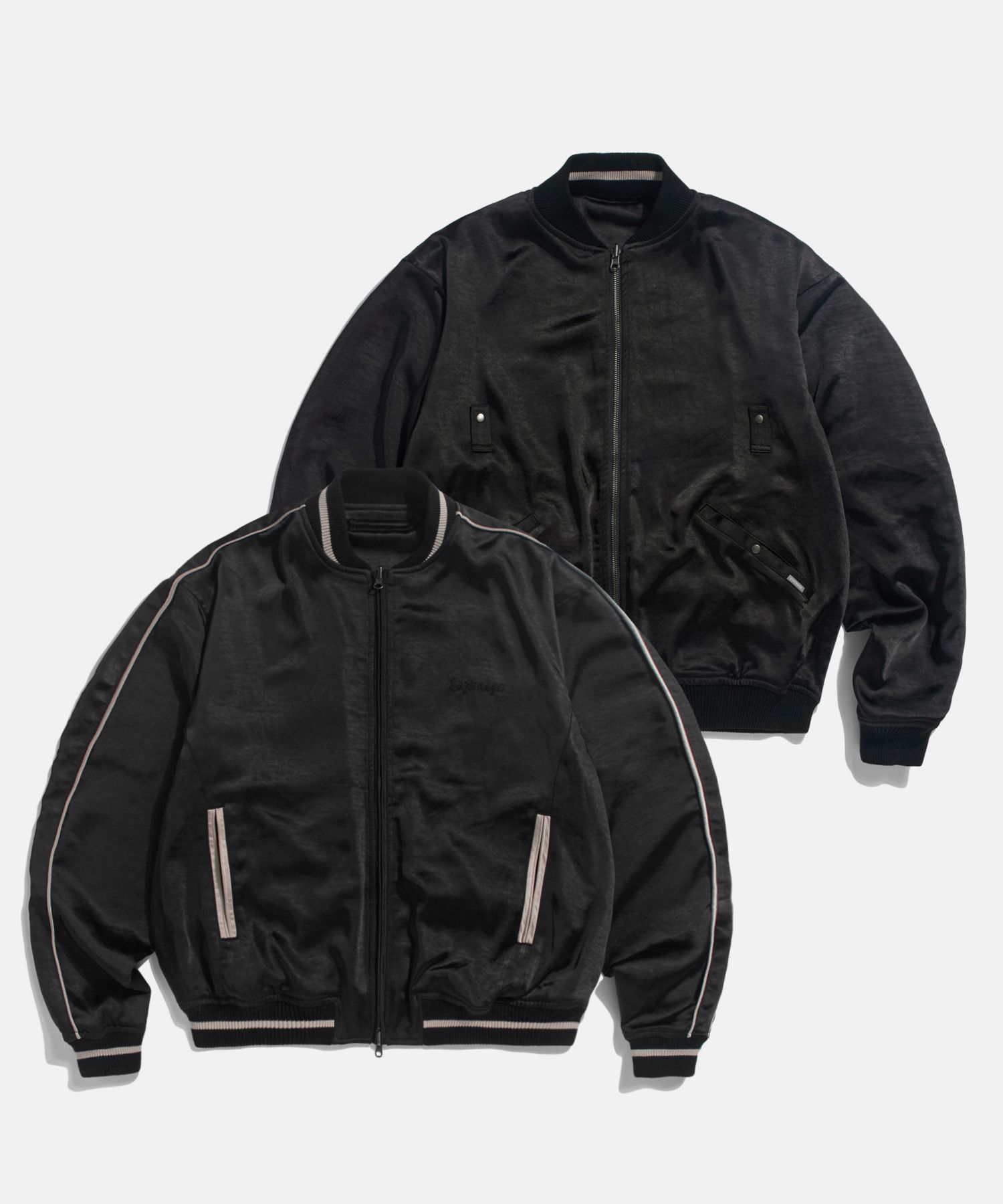 MUSINSA公式 | ESPIONAGE Reversible Souvenir Jacket Black