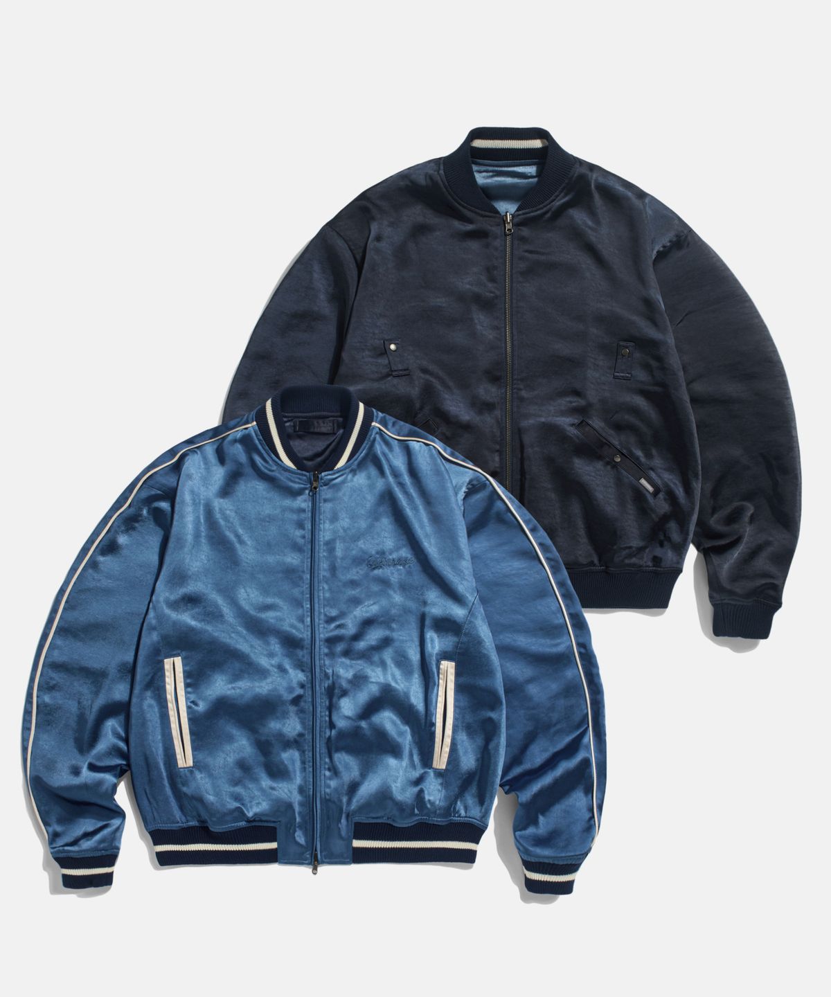 에스피오나지(ESPIONAGE) Reversible Souvenir Jacket Dark Blue