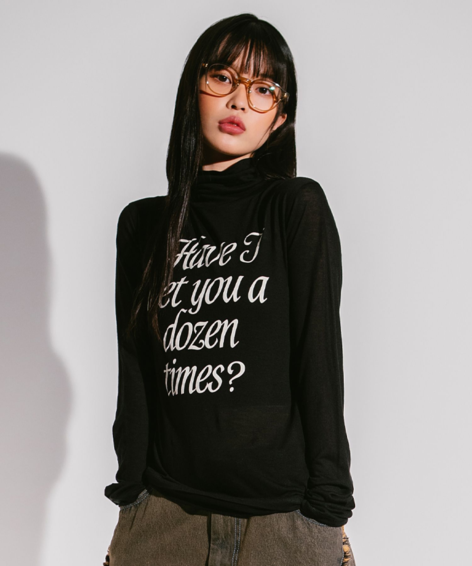 【LMC】 ★ WM SHEER HIGH NECK LONG SLEEVE ★ 大人気 MUSINSA公式 | LMC WM SHEER HIGH NECK LONG SLEEVE black