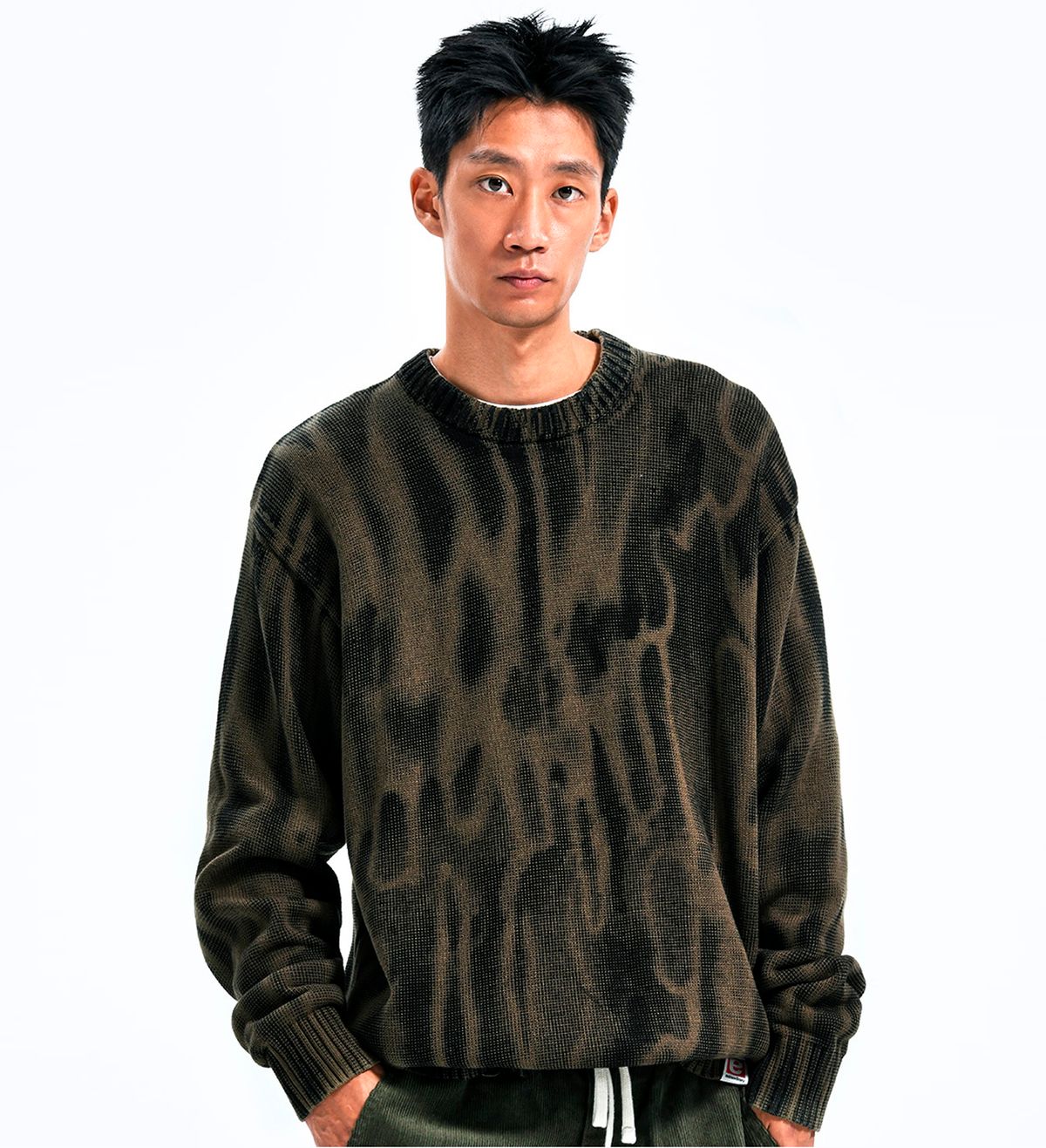 엑스트라오디너리(EXTRAORDINARY) NORTHERN LIGHT SWEATER  KHAKI