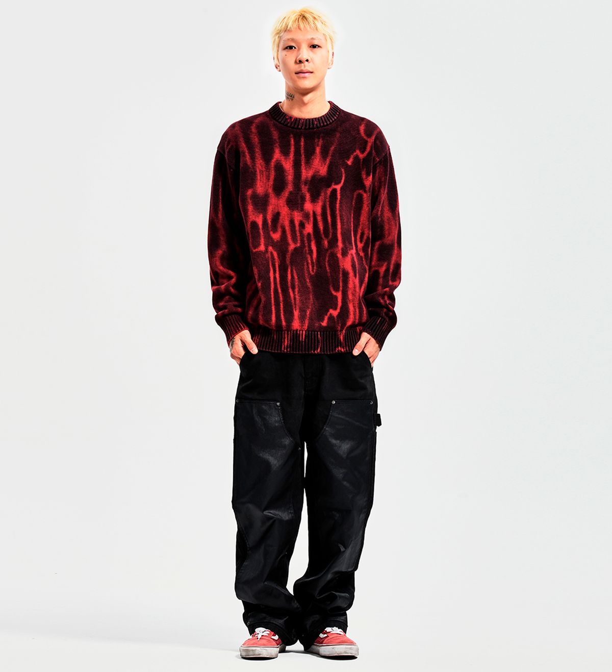 엑스트라오디너리(EXTRAORDINARY) NORTHERN LIGHT SWEATER  RED