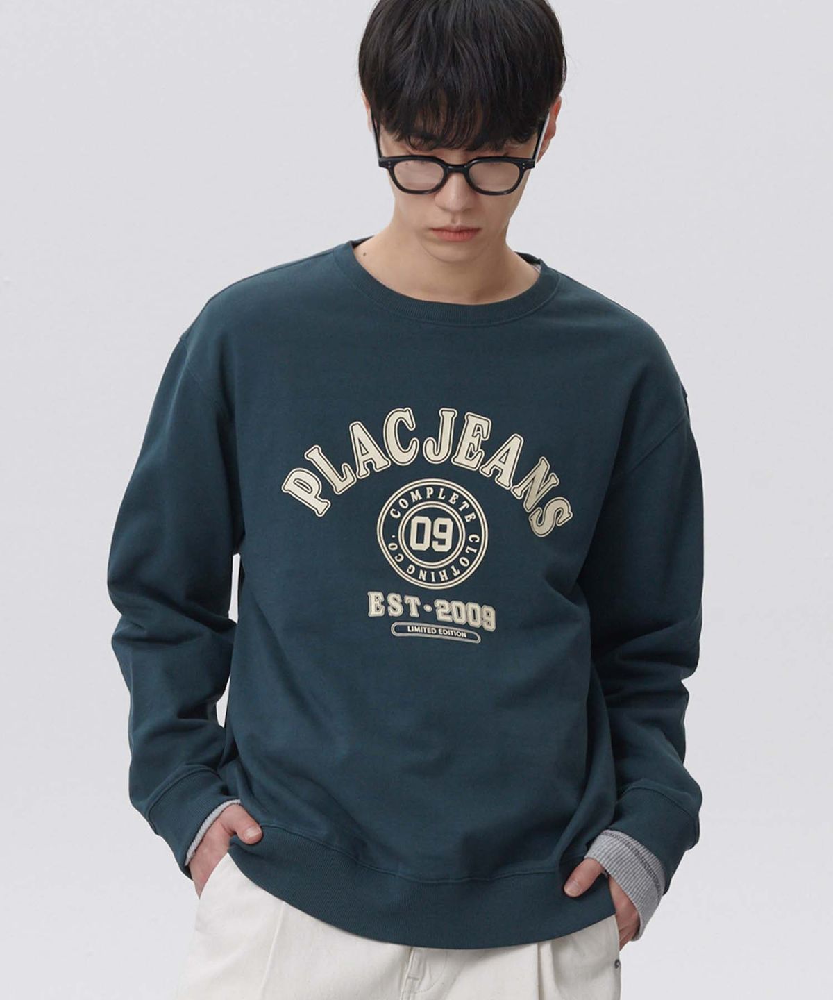 플랙(PLAC) 그래픽 스웨트 셔츠 그린