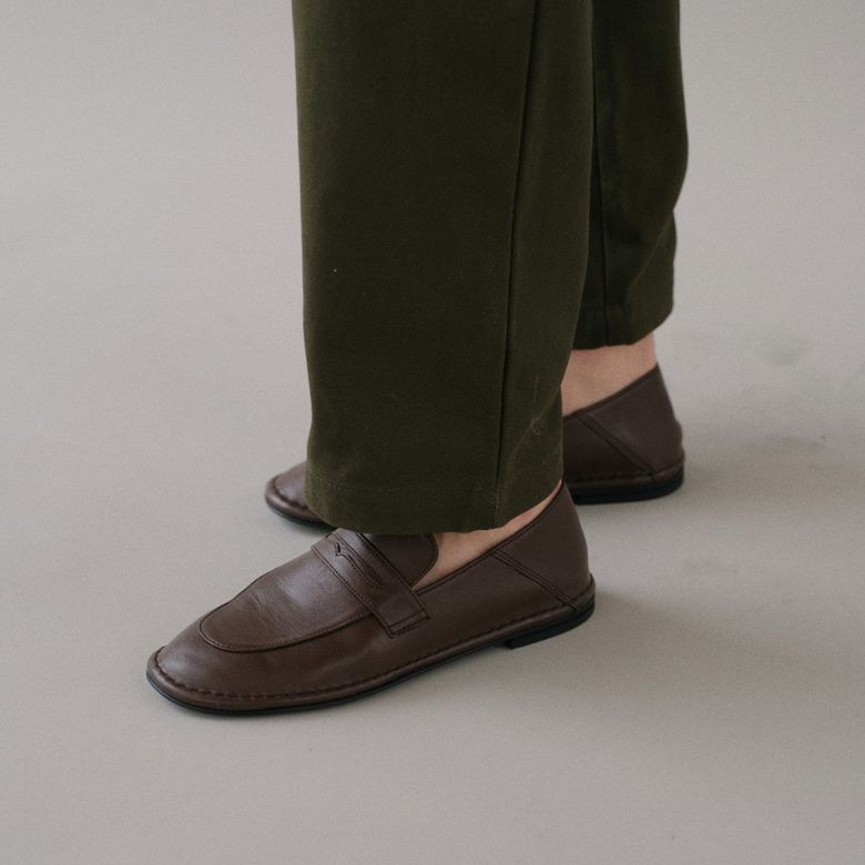 Tender flat loafer Brownie brown