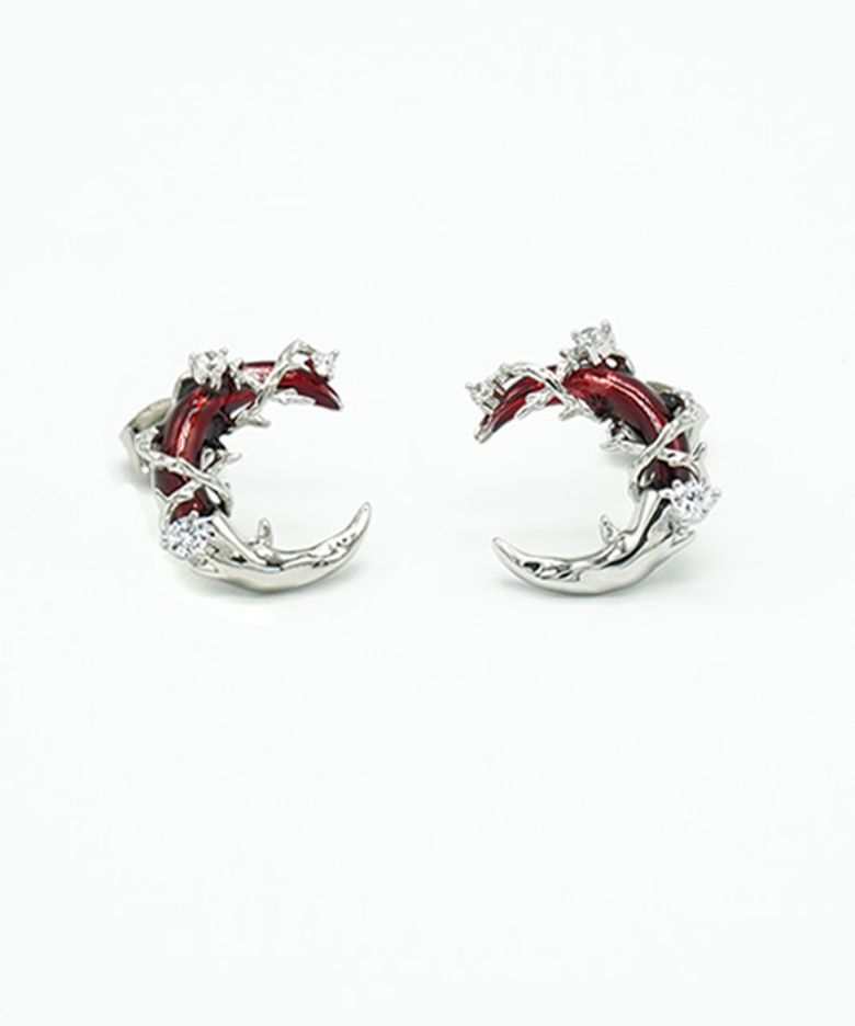 Angela Red moon Earring