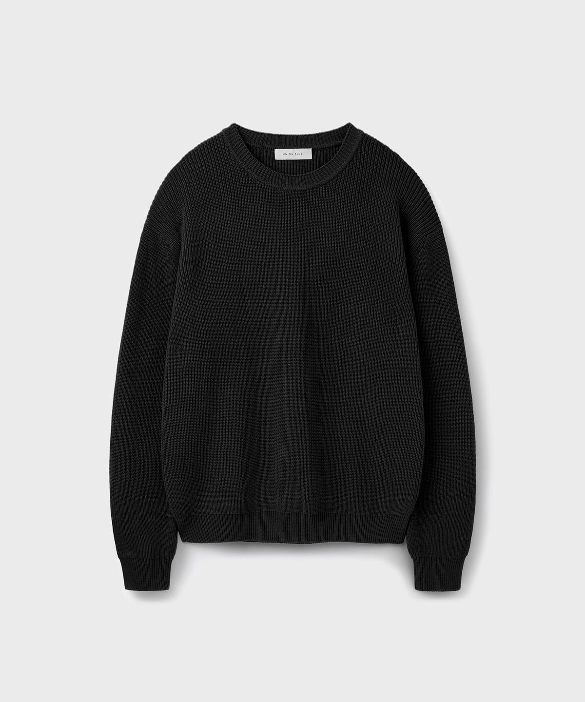 유니온블루(UNION BLUE) HARD TWIST CAMPER KNIT [BLACK]