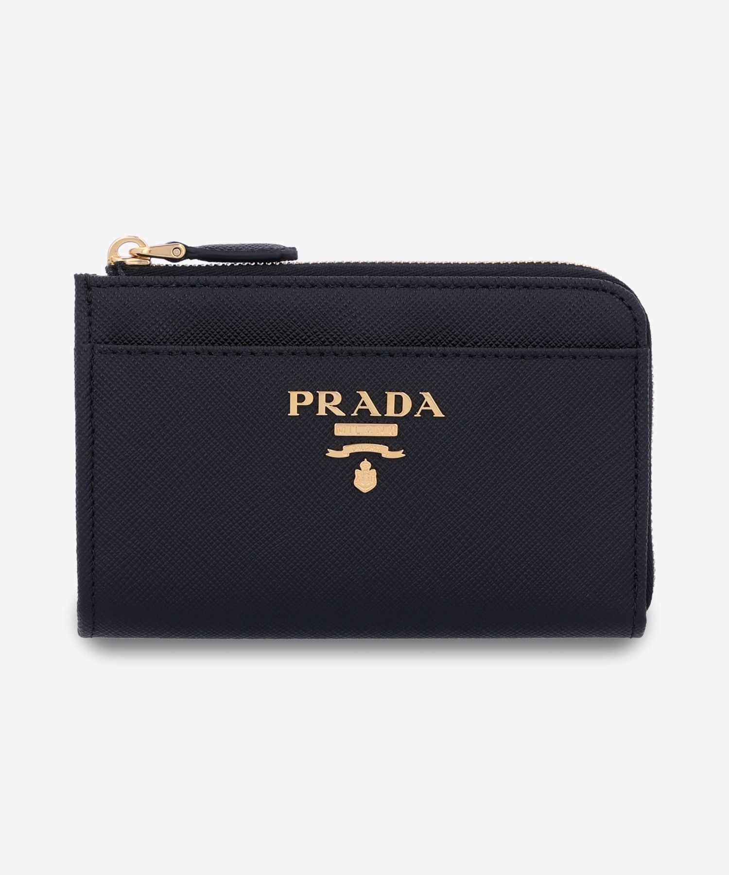 ★PRADA★ Gold Logo Saffiano Wallet Black 1PP122QWAF0002 1PP MUSINSA | PRADA Gold Logo Saffiano Wallet - Black