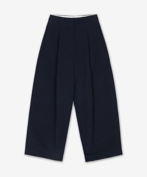 도르도니 딥 플리츠 볼륨 앵클 크롭 팬츠 - 다크네이비 / DORDONISNW1616DARKNAVY