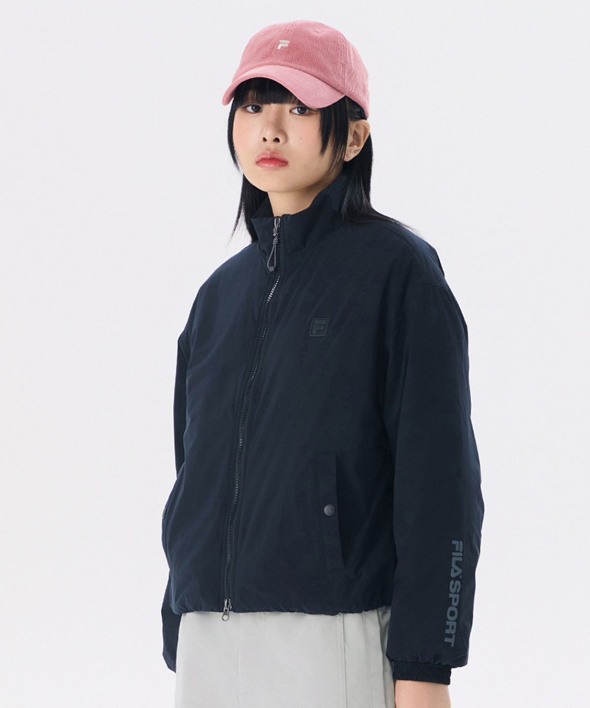 휠라(FILA) 트랙 패딩 자켓(FS2JKG4101UBLK)