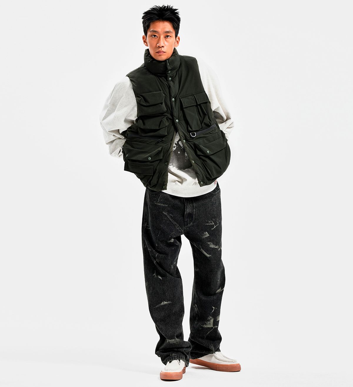 엑스트라오디너리(EXTRAORDINARY) MULTI POCKET VEST  KHAKI