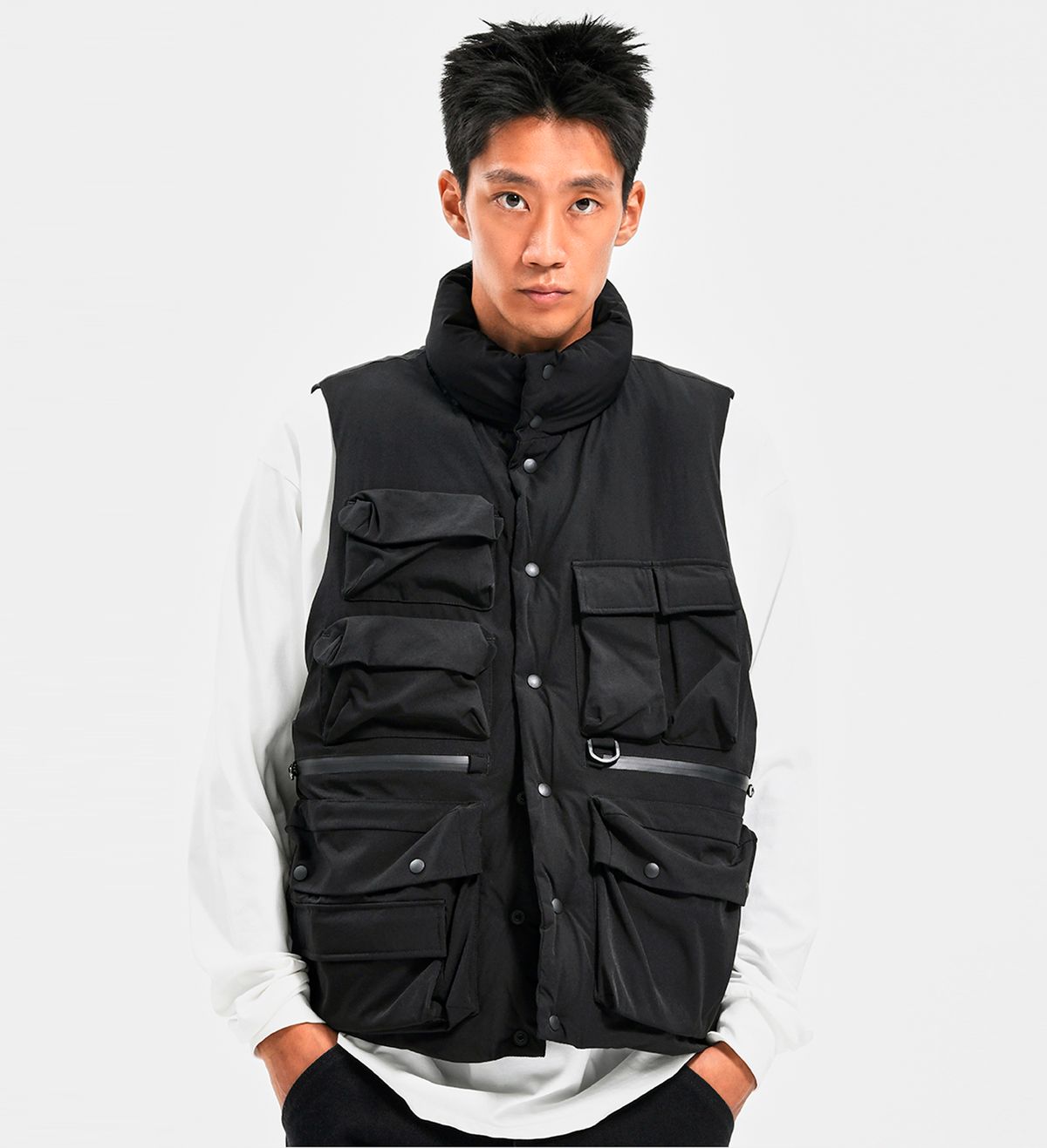 엑스트라오디너리(EXTRAORDINARY) MULTI POCKET VEST  BLACK