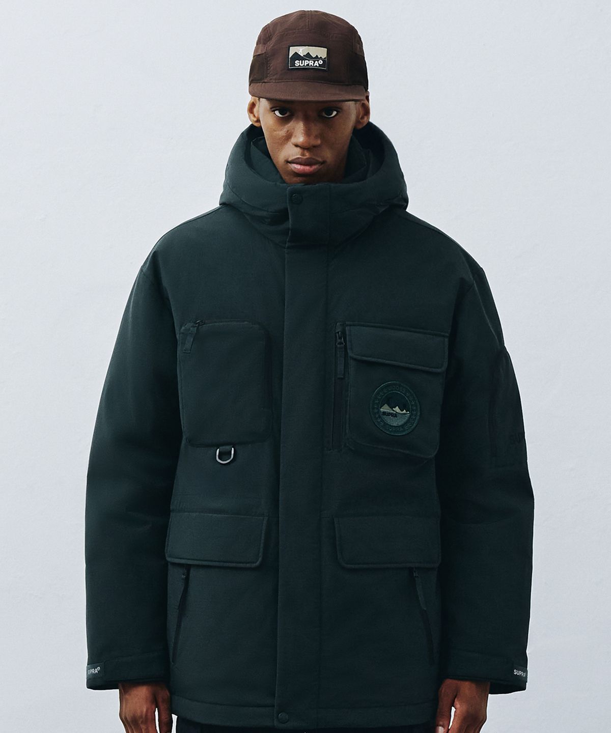 수프라(SUPRA) 포켓 미드 구스 다운 자켓(GREEN)