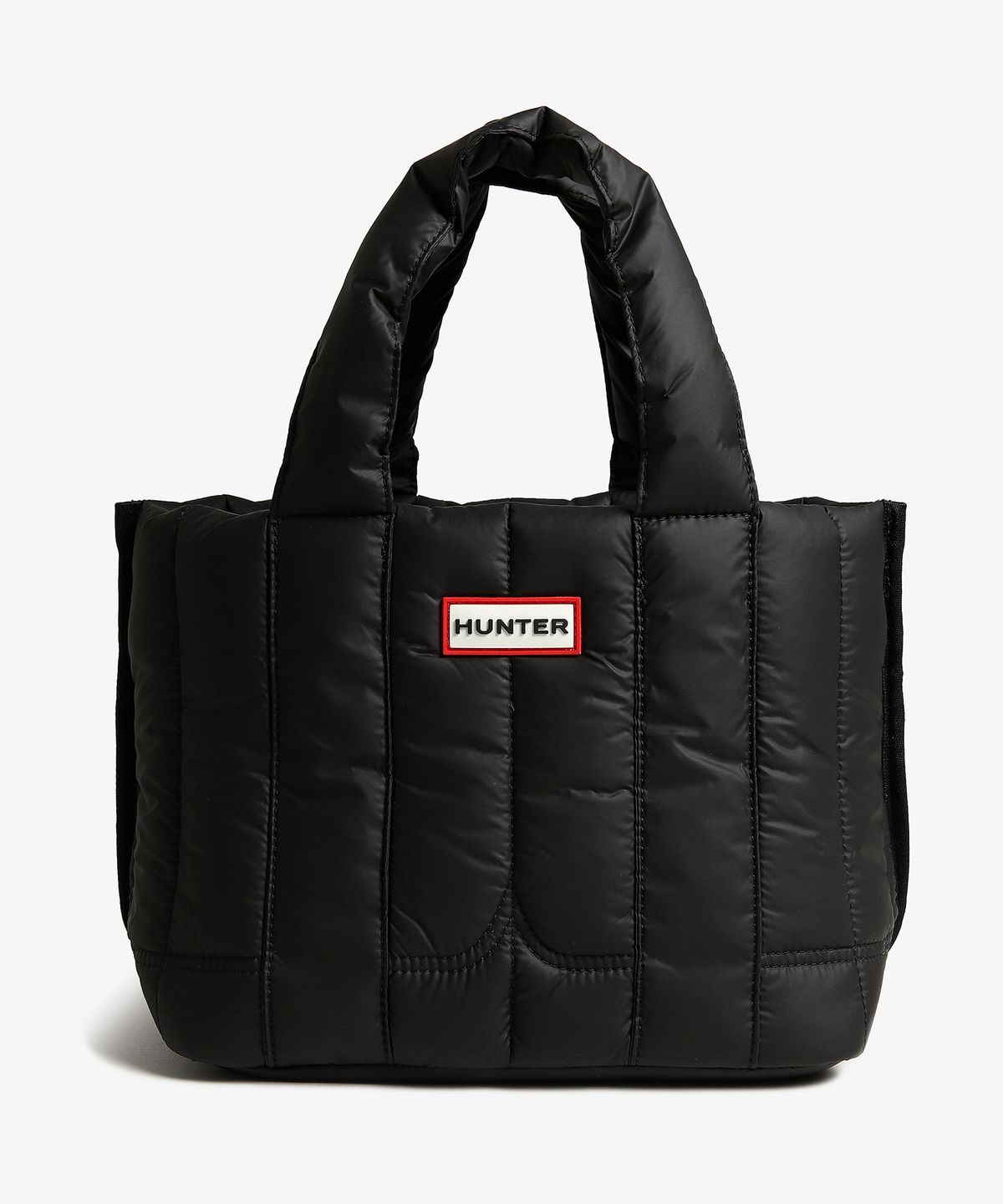 헌터(HUNTER) [UNISEX] 인트레피드 푸퍼 미니 토트백 - 블랙/레드박스 로고