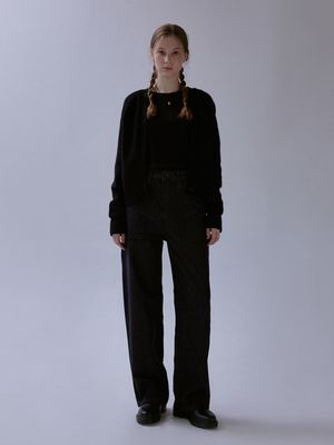 Pebble denim pants (deep blue)