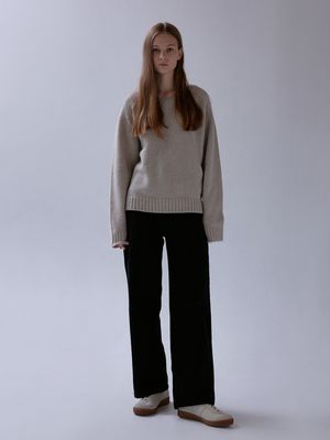 Pebble denim pants (black)