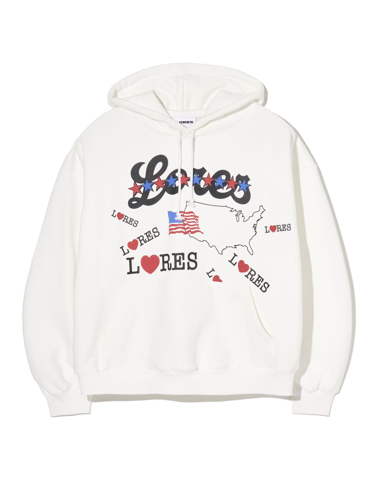 로어즈(LORES) America Pullover Hoodie - Cream