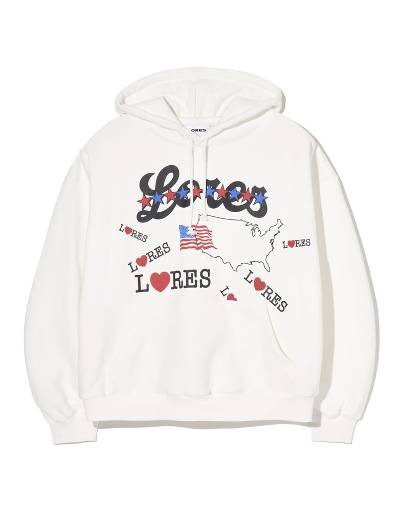 America Pullover Hoodie - Cream
