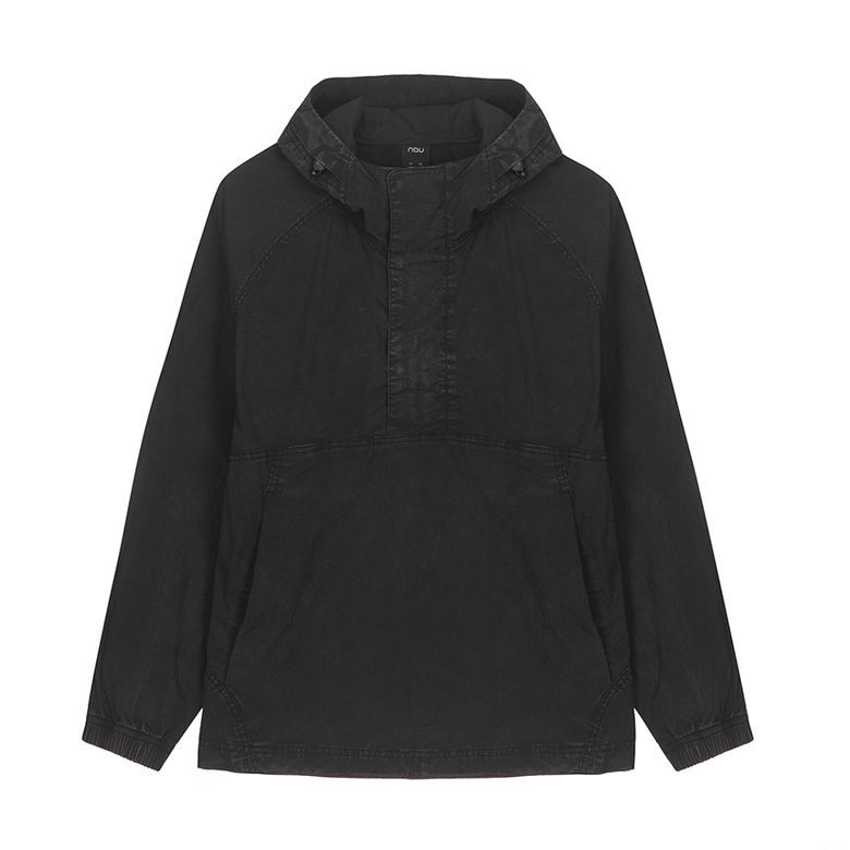 스노우 워싱 후드 아노락 Black