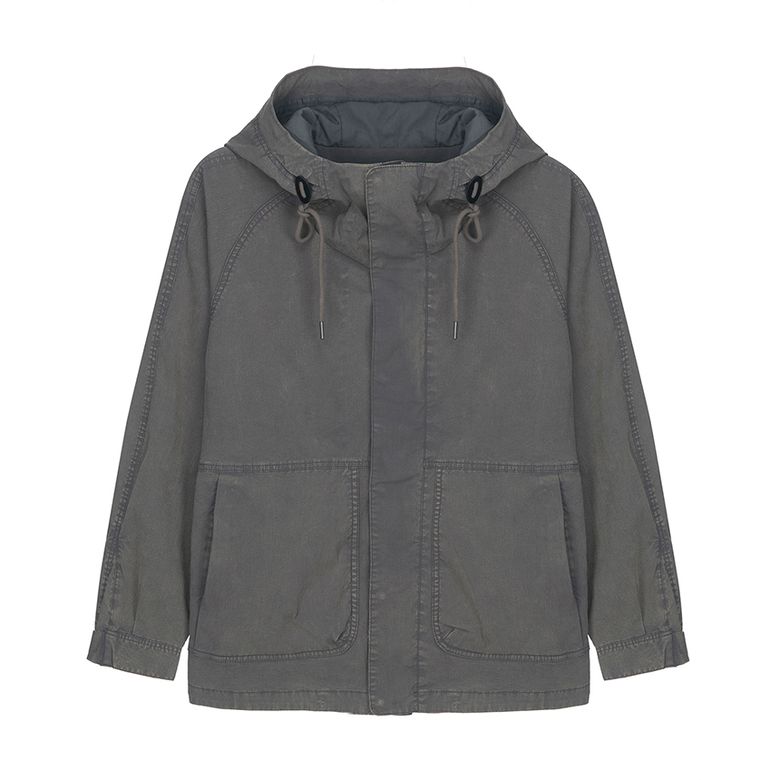 스노우 워싱 후드 자켓 Gray