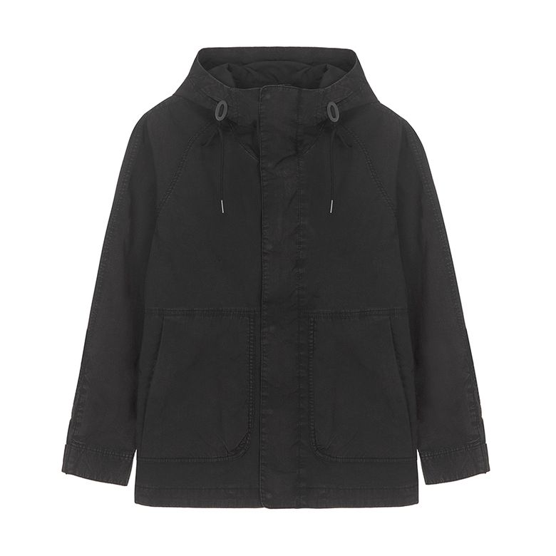 스노우 워싱 후드 자켓 Black