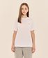 코튼 로고 반팔티셔츠 유니 화이트