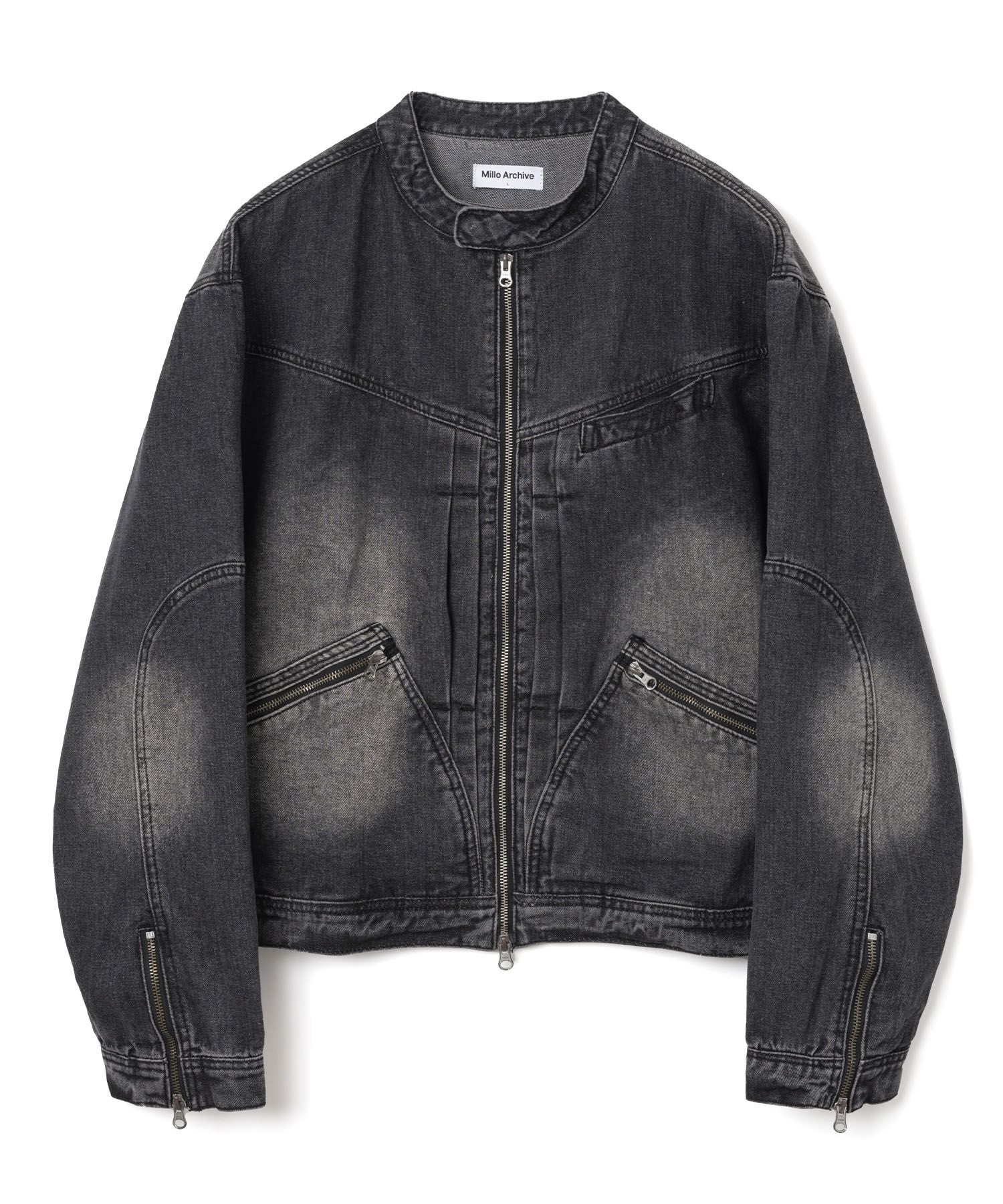 MUSINSA公式 | MILLO ARCHIVE デニムバイカージャケット[ブラック] archive black biker denim