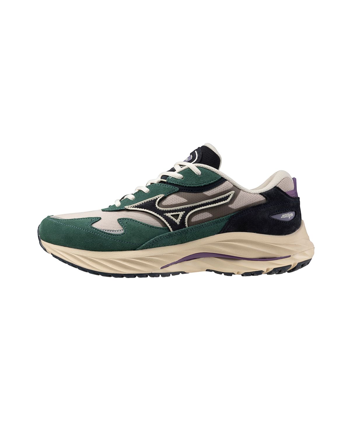 미즈노(MIZUNO) (남성) 웨이브 라이더 베타 - 실버 클라우드:벌컨:비스트로 그린 / D1GA330918