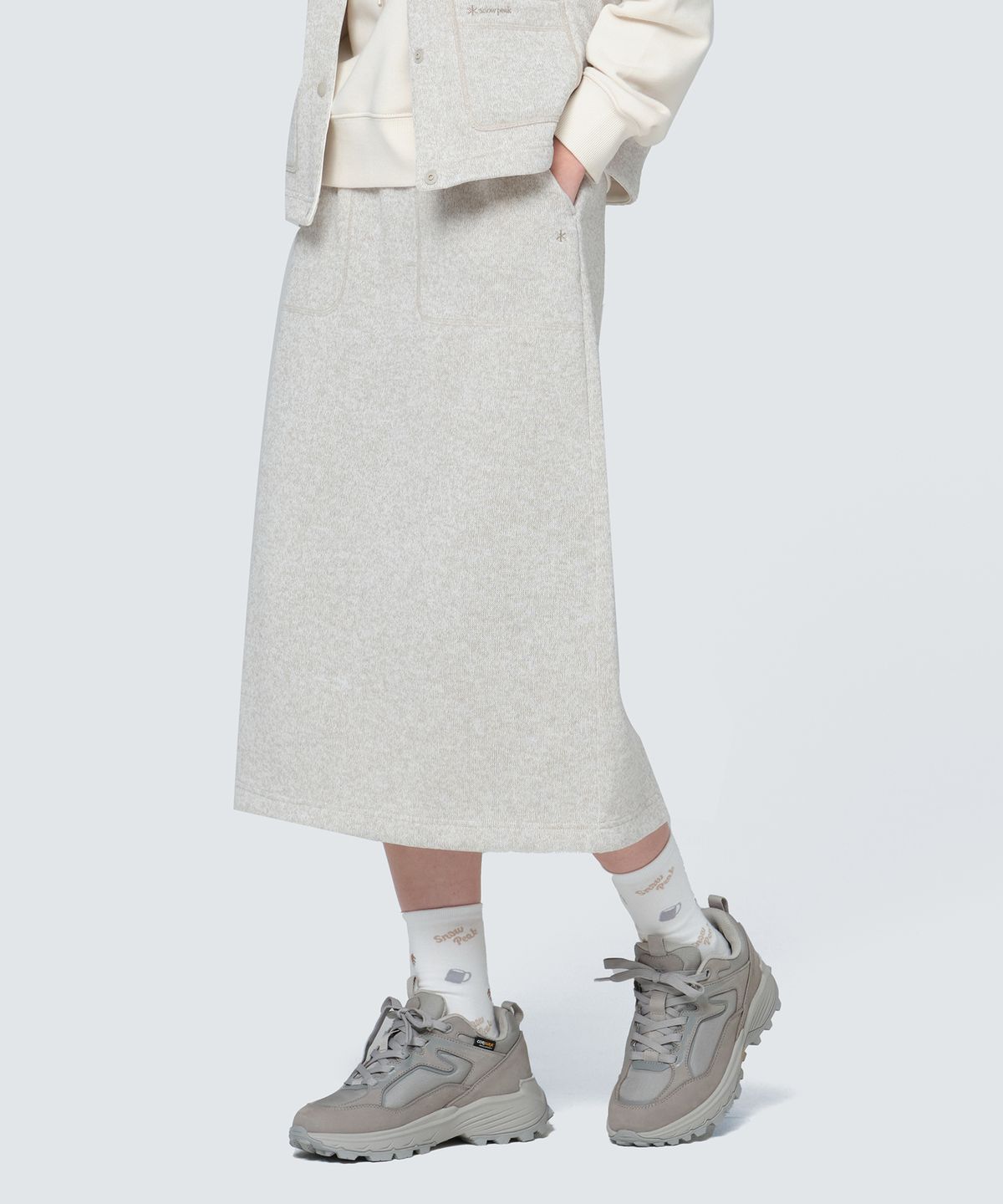 스노우피크 어패럴(SNOWPEAK APPAREL) 니트 여성 스커트 (S24WWFSK77) Light Beige