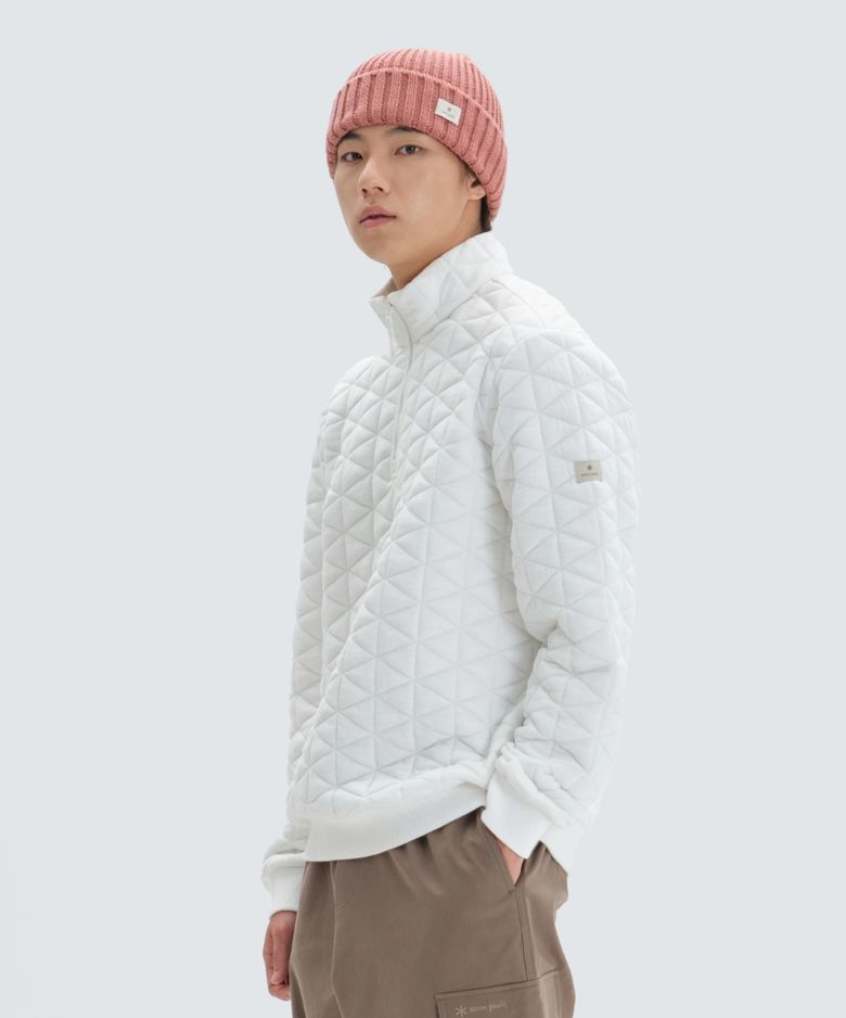 퀼팅 반집업 맨투맨 (S24WMFZT34) Off White