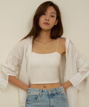 모달 코튼 캡내장 스트링 브라탑나시 2종