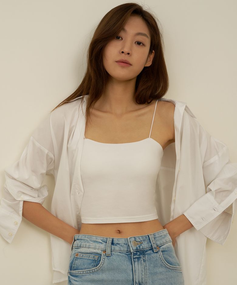 모달 코튼 캡내장 스트링 브라탑나시 2종