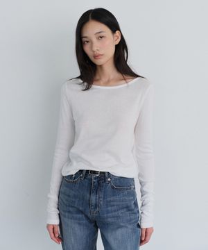 Slim boatneck t-shirt