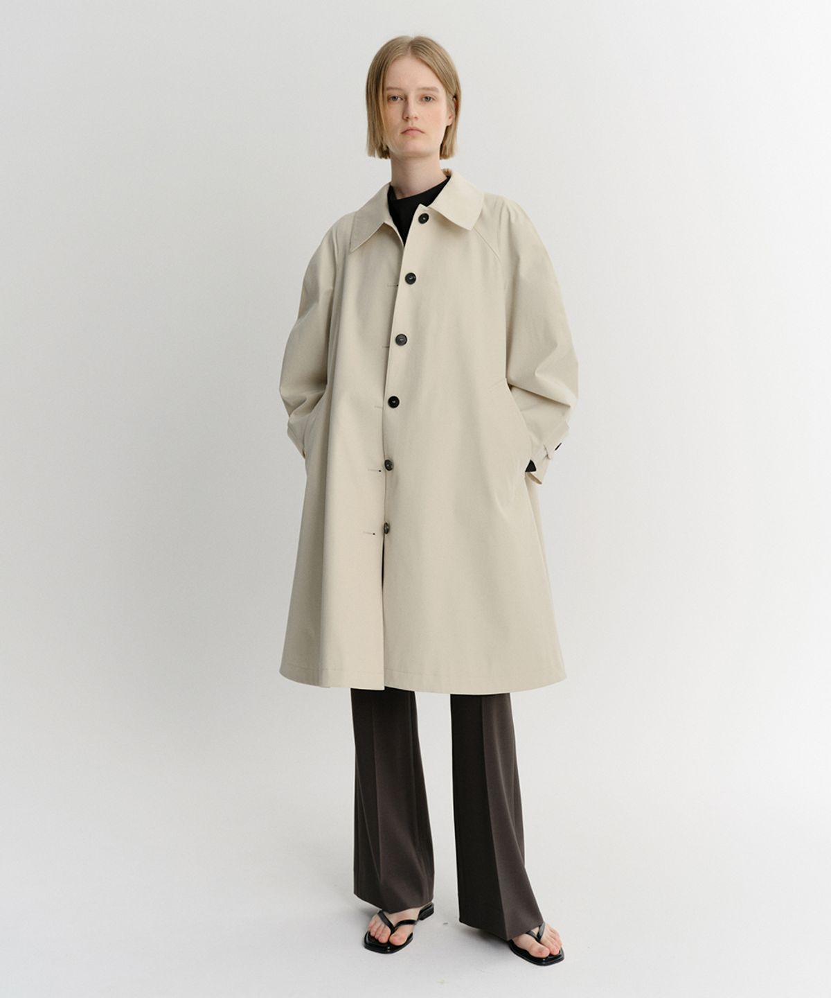 이아(EAAH) FONDE TRENCH COAT (CREAM)
