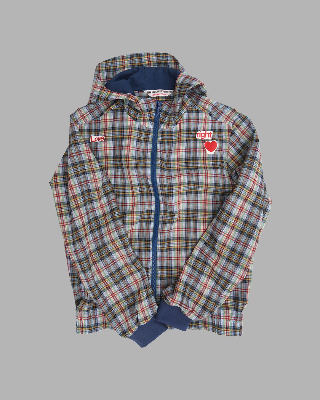 themuseumvisitor LOVE CHECK JACKET チェック 더뮤지엄비지터(THEMUSEUMVISITOR) LOVE CHECK JACKET (MULTI