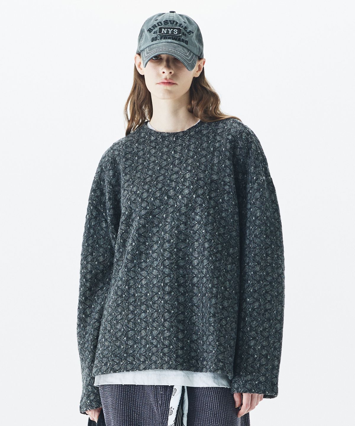 헤더헬렌(HEDER HELEN) VTG Web knit black