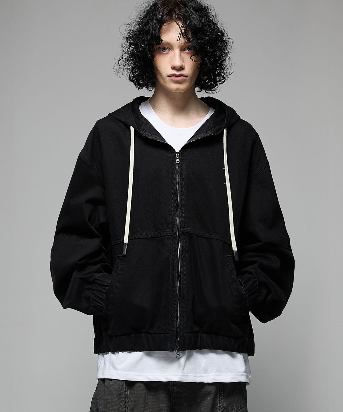 헤더헬렌(HEDER HELEN) Washed hoodie JP dusky