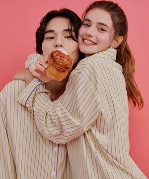 [2SET] 버터 크림 긴팔 파자마 세트