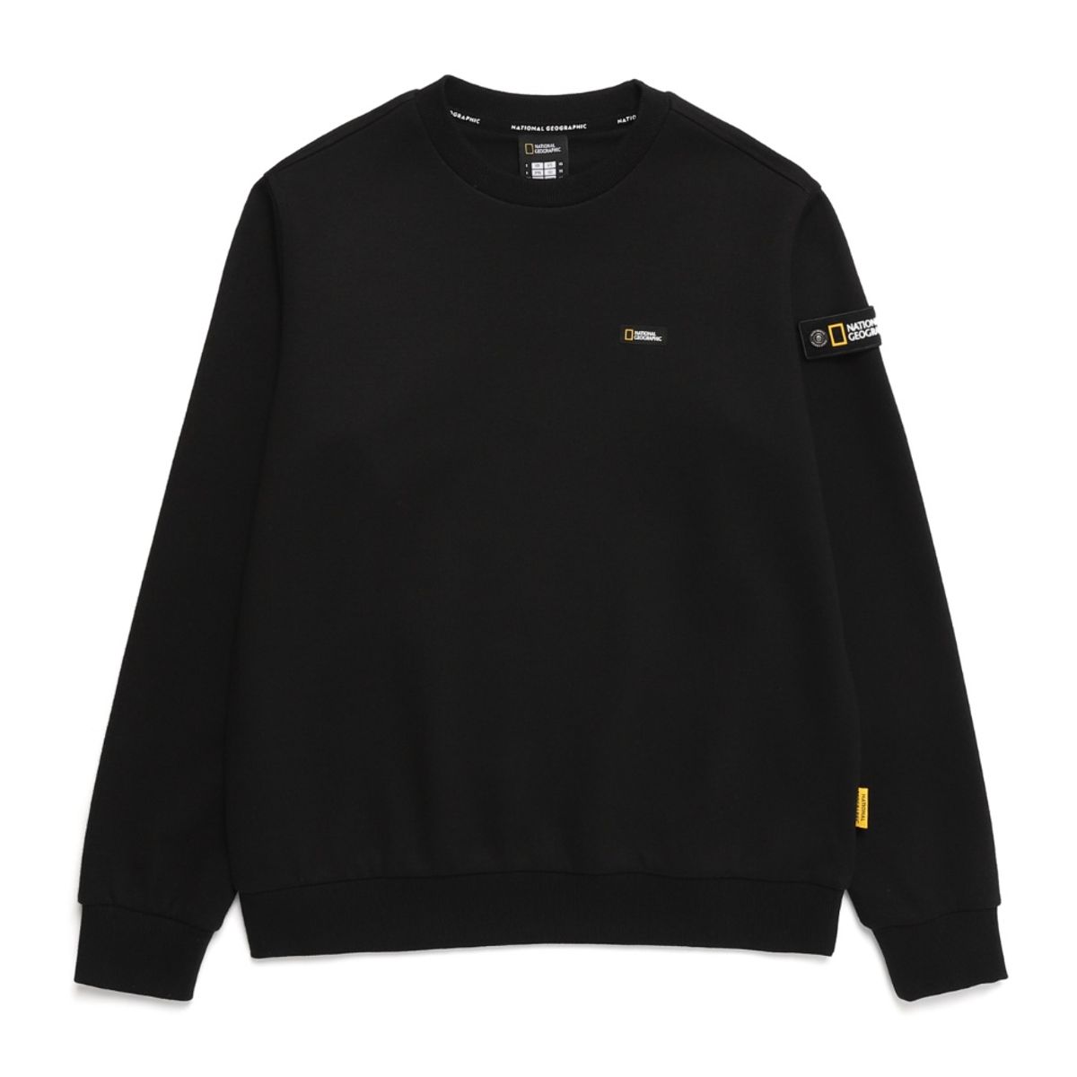 내셔널지오그래픽(NATIONALGEOGRAPHIC) N244USW950 폴리카터 스몰 로고 맨투맨 CARBON BLACK