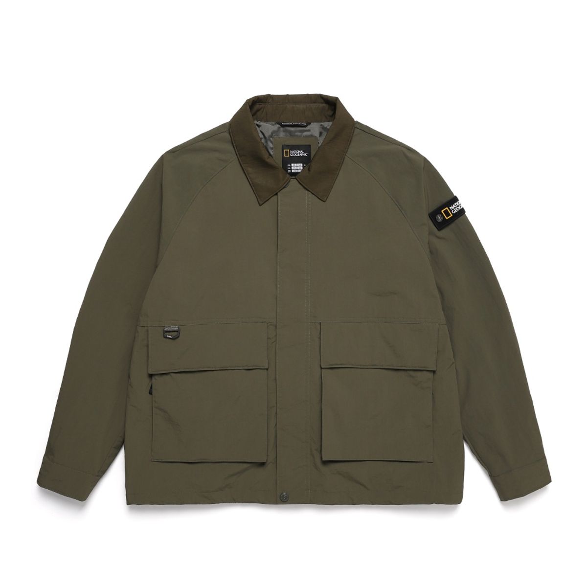 내셔널지오그래픽(NATIONALGEOGRAPHIC) N243MJP020 카라배색 아웃포켓 헌팅 자켓 KHAKI