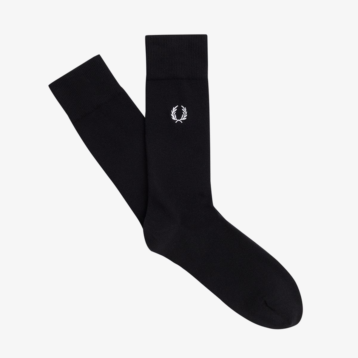 프레드페리(FRED PERRY) 클래식 로렐 리스 삭스 - 블랙/스노우화이트 C37135-843