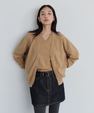 Washable V-neck cardigan