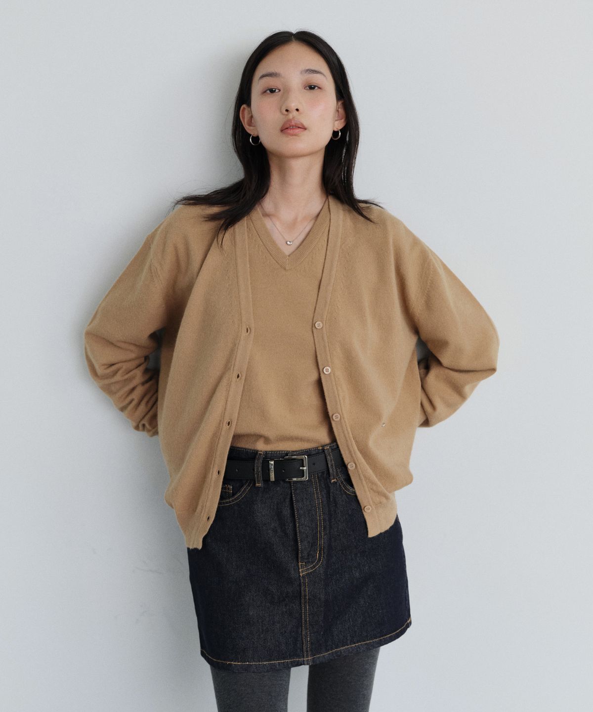 유라고(URAGO) Washable V-neck cardigan